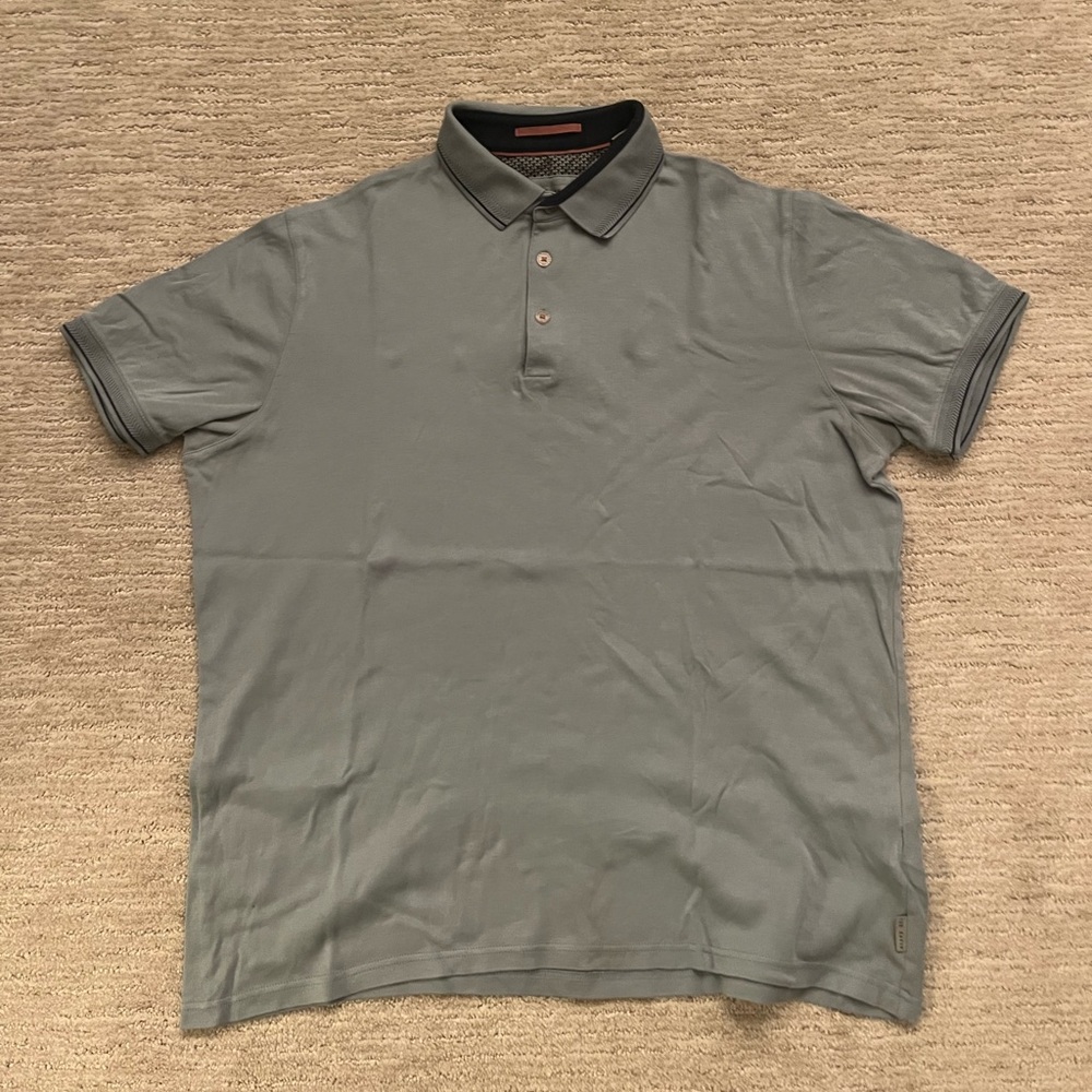 TED BAKER Short Sleeve Polo Blue M